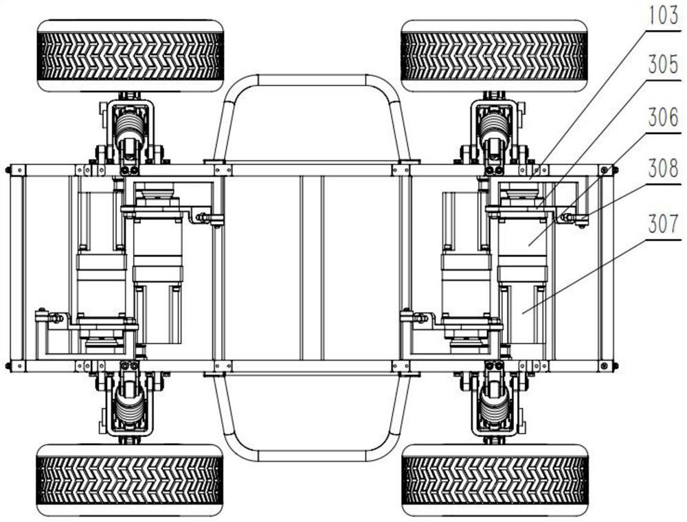 Driving and grading mechanism for all-terrain mobile robot