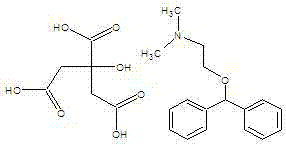 Method for synthesizing citric acid diphenhydramine
