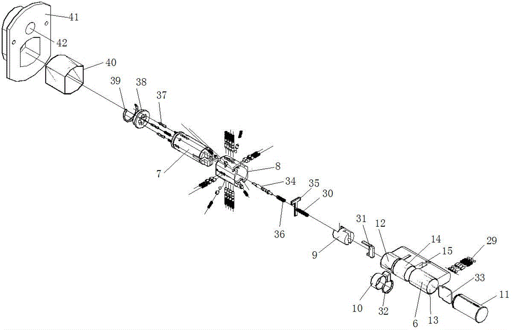 Nine directions anti-theft lock