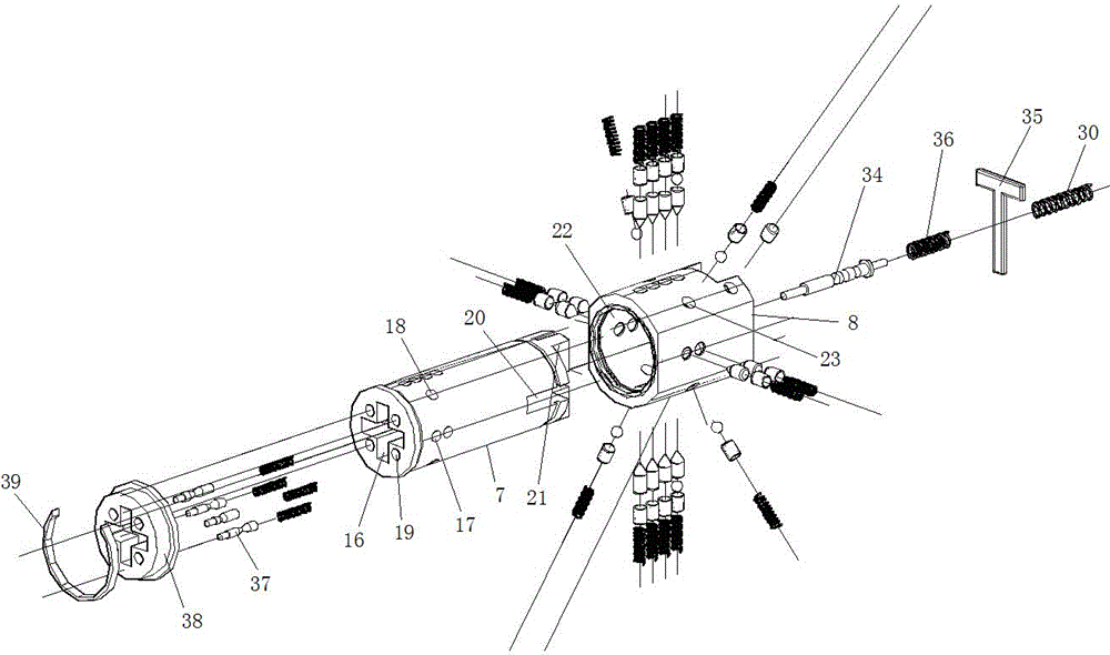 Nine directions anti-theft lock