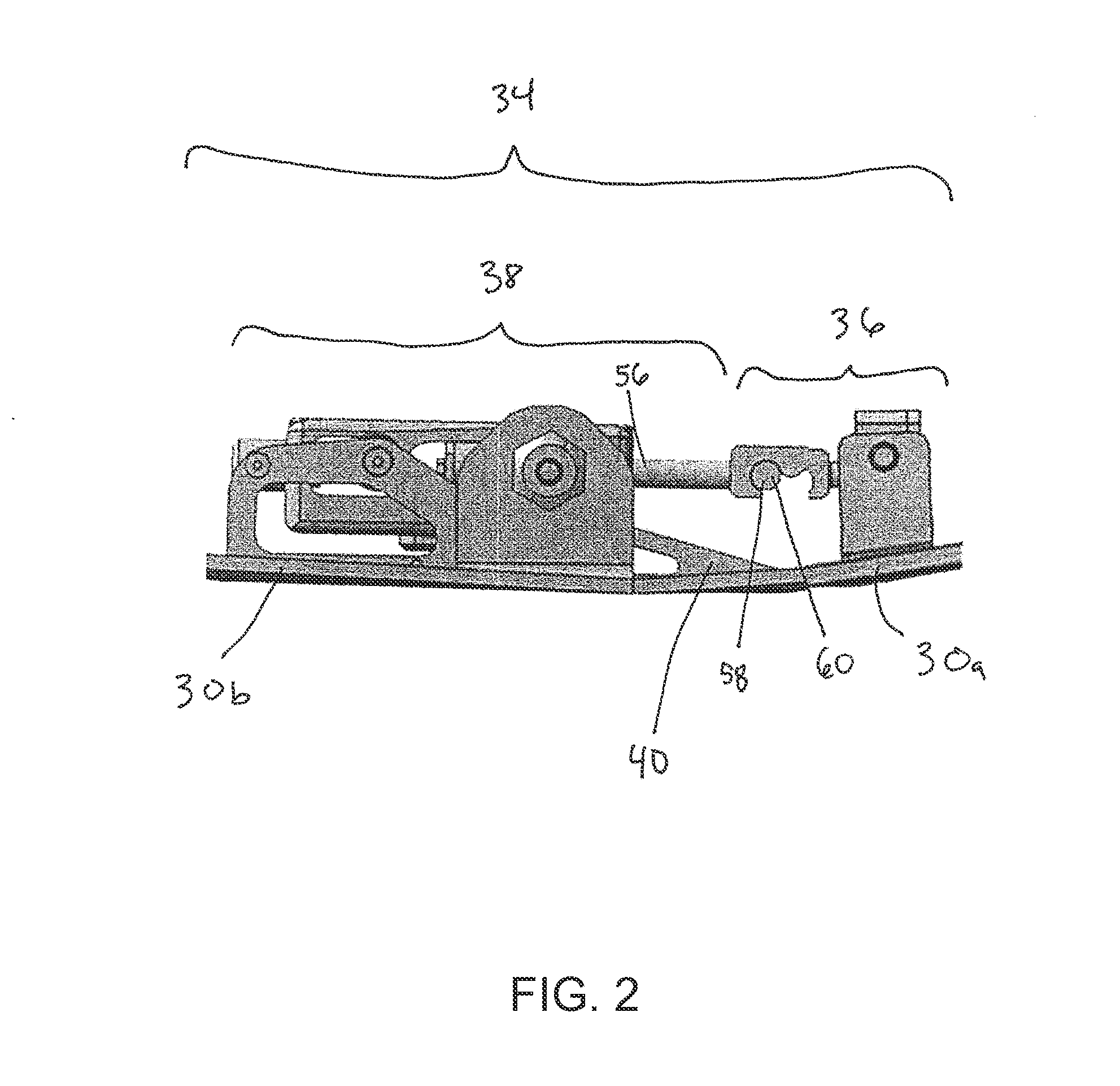 Latching system for securing two components