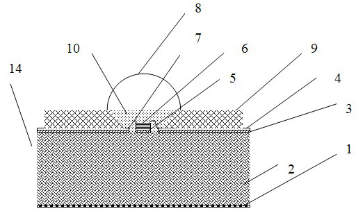 High-power light emitting diode with radiating substrate made of diamond-like film-copper composite material