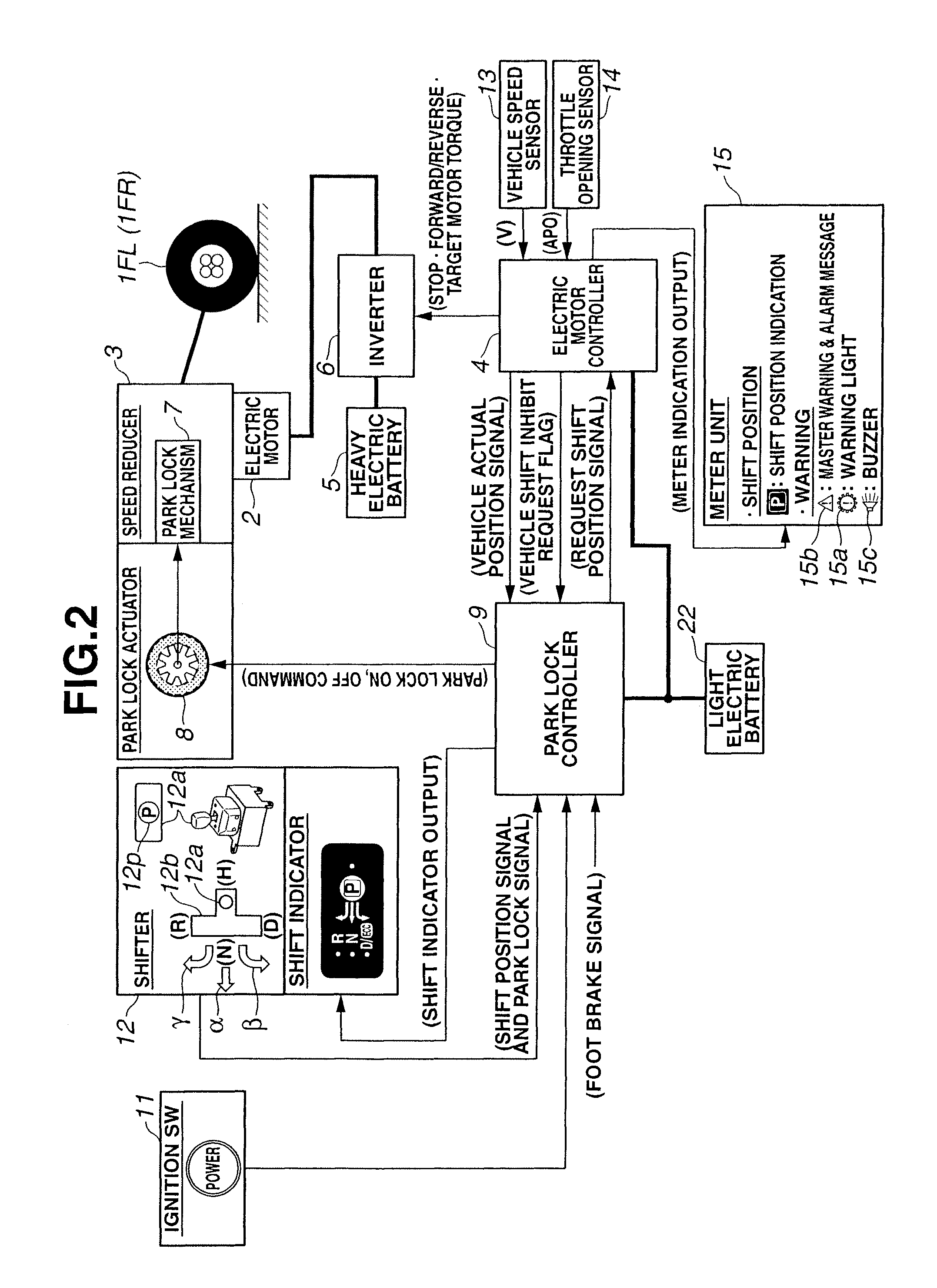 Control device for use in vehicle, adapted to control safety measures against electric power supply failure