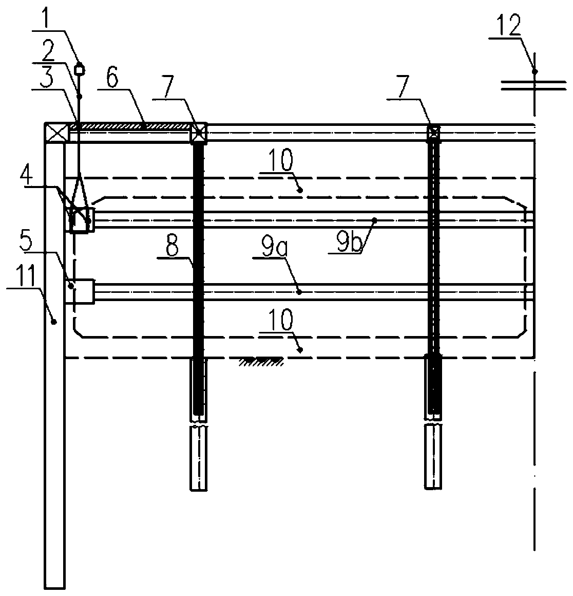 Quick-dismantling method for highly-suspended steel concrete structure under cover plate