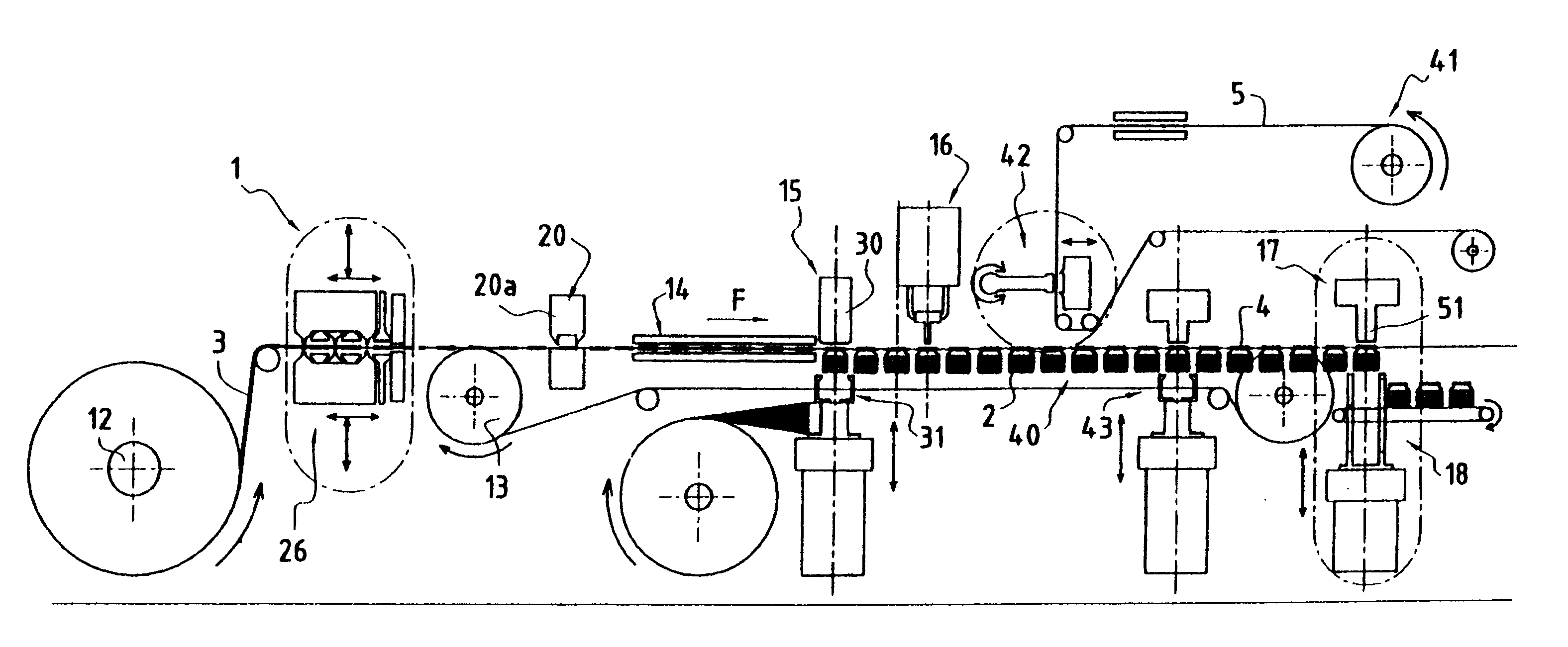 Method and an installation for thermoforming, filling, and closing re-entrant receptacles