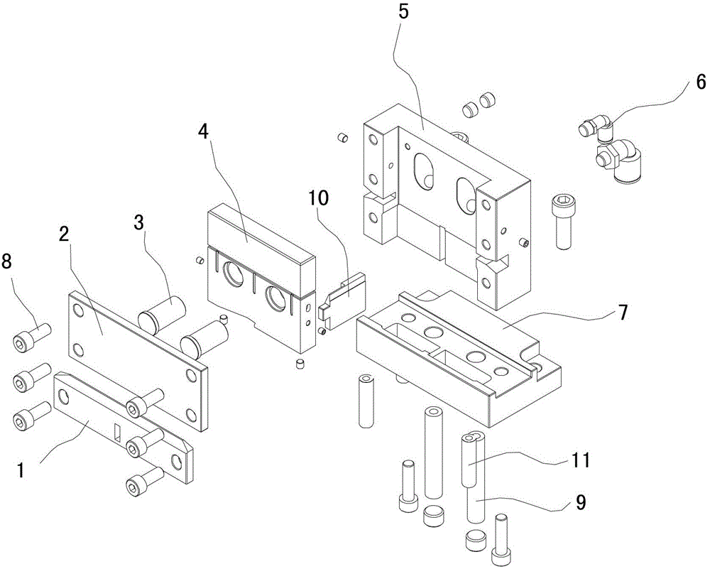 Edge cutting knife device and fin mold provided with edge cutting knife device