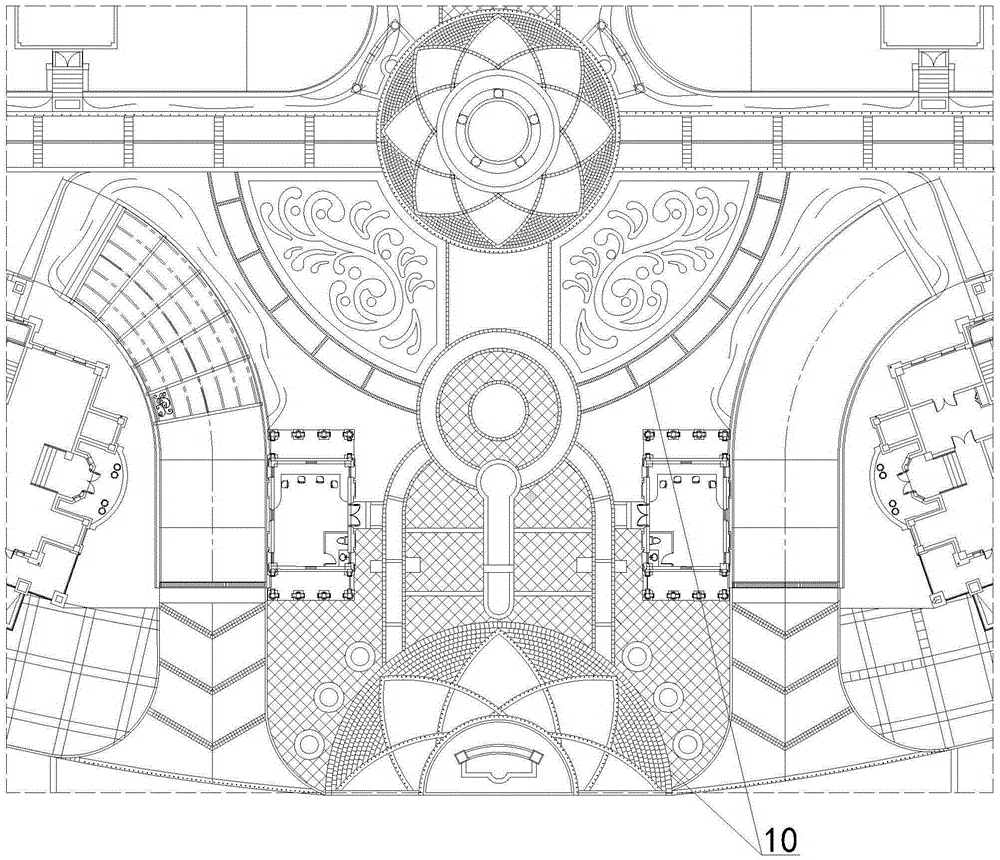 Configuration method for trapezoidal plate in curvilinear pavement