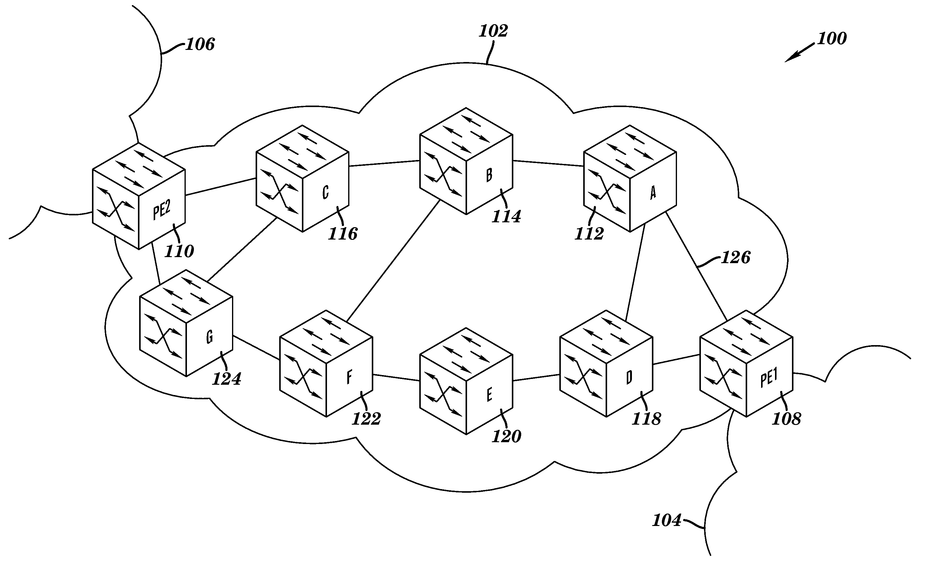 System and method for load balancing traffic in a mpls network