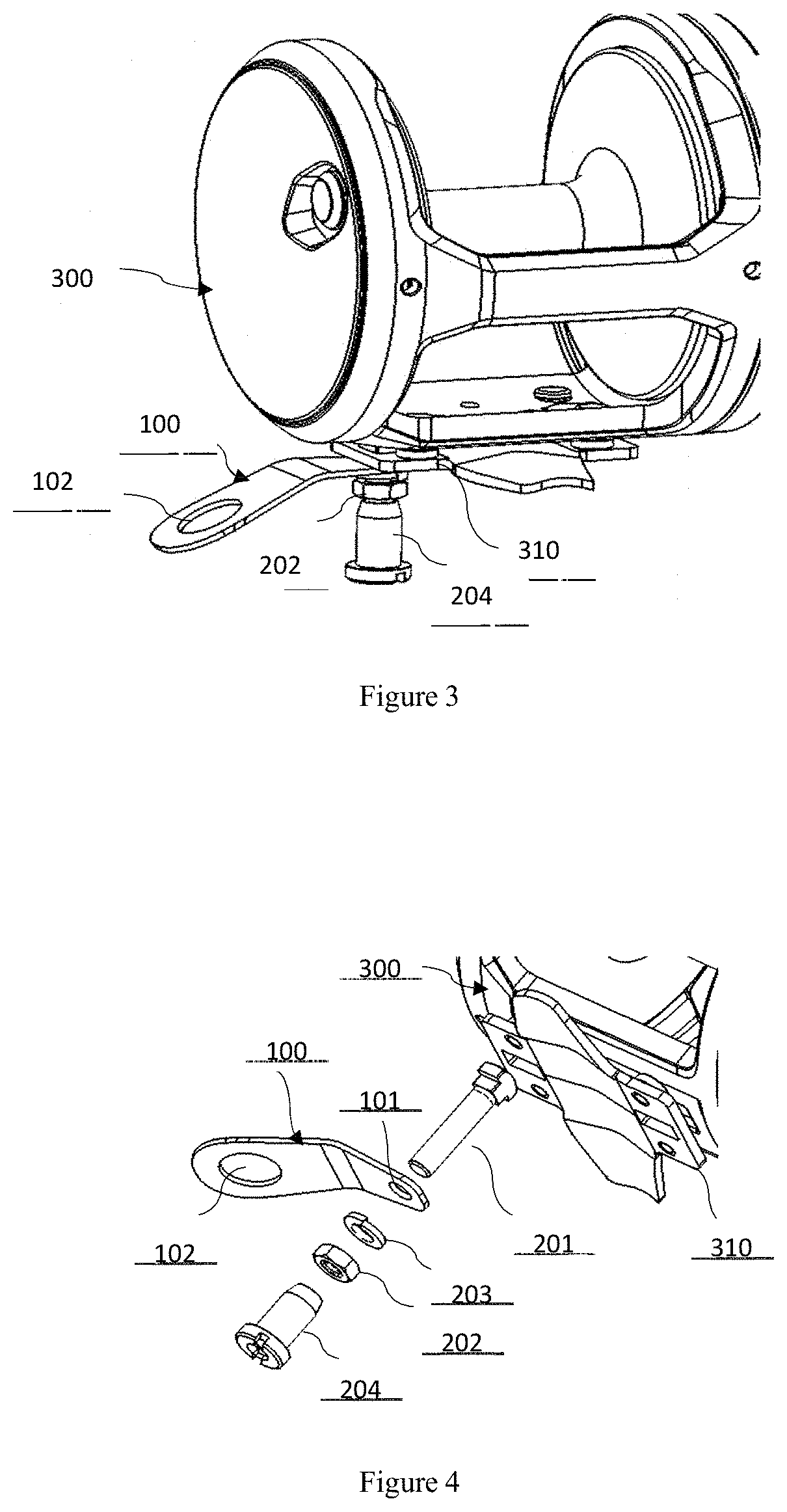 Adaptor for securing an equipment to a fishing reel