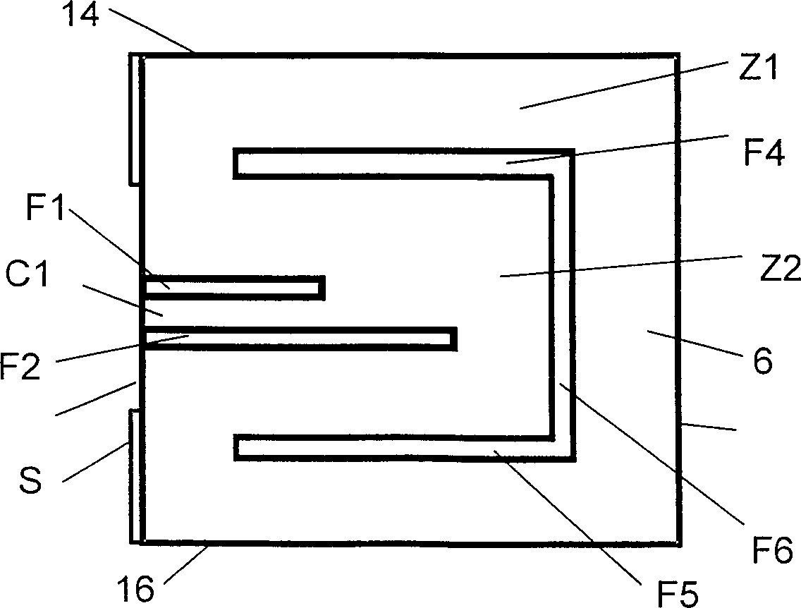 Antenna with an electric conductive layer and dual band emitter therewith