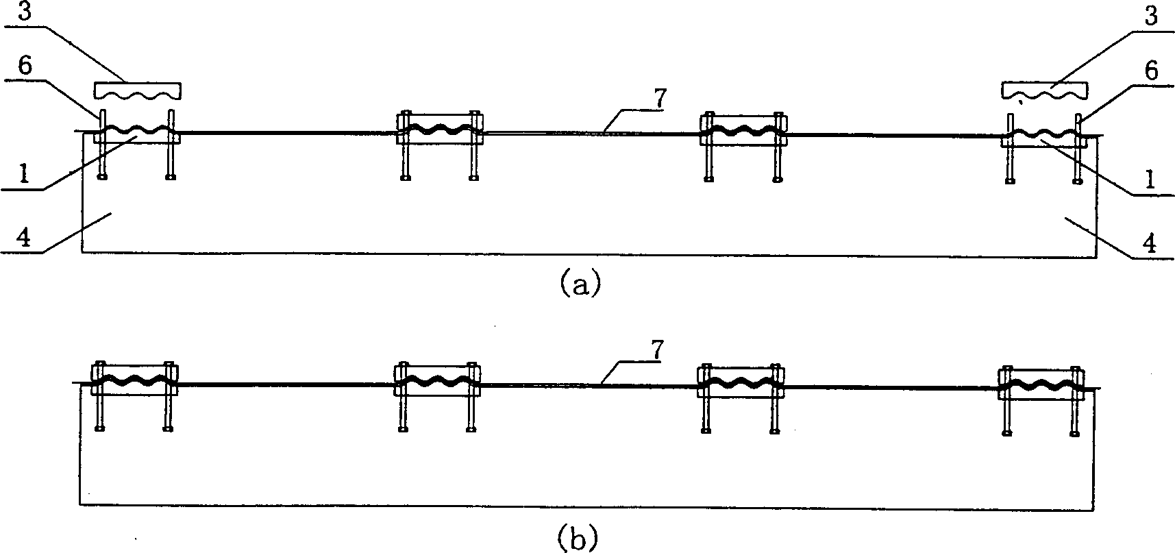 High strength composite non-prestressed stretching and anchoring construction method