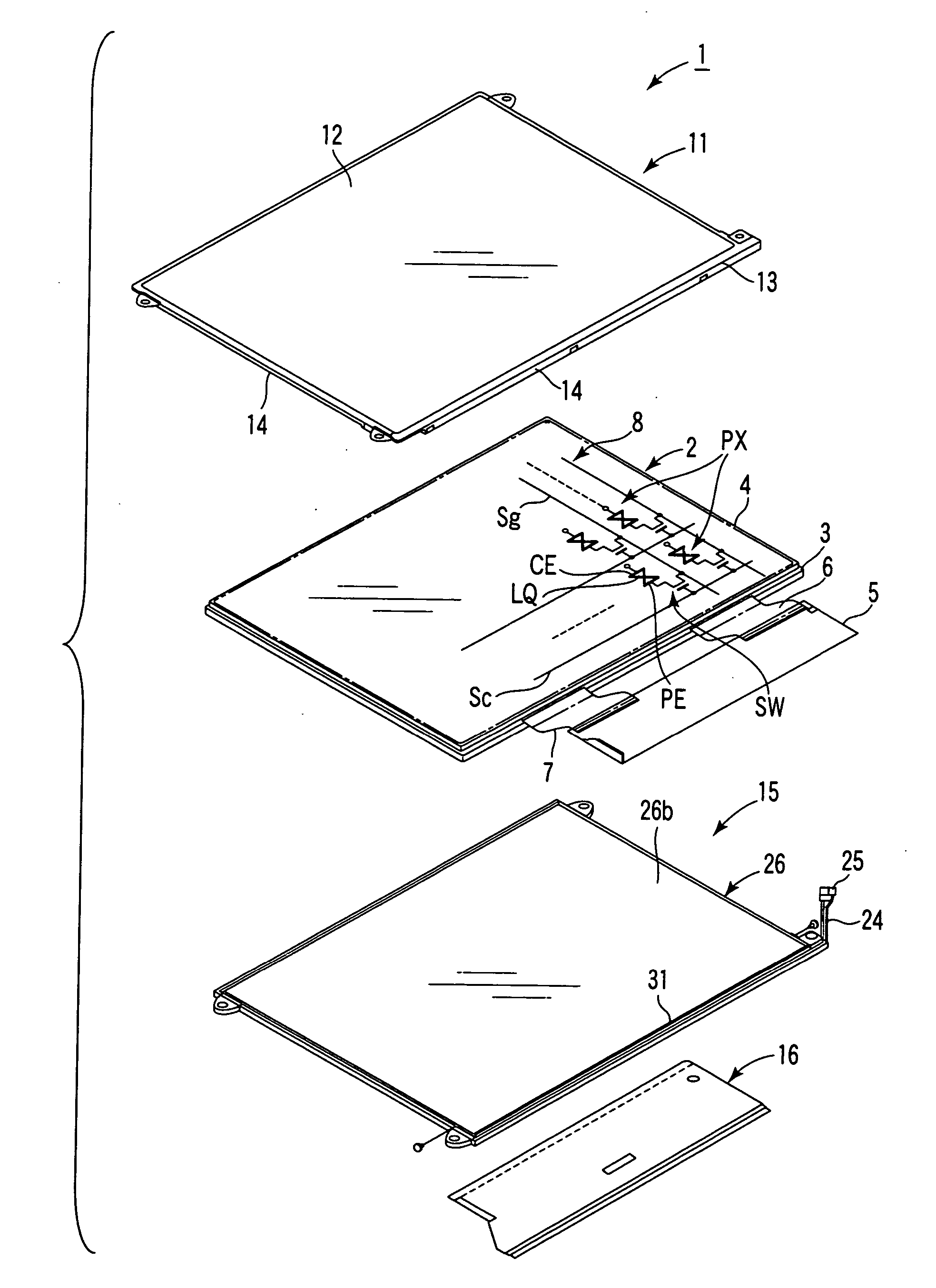 Area light source device and liquid crystal display apparatus