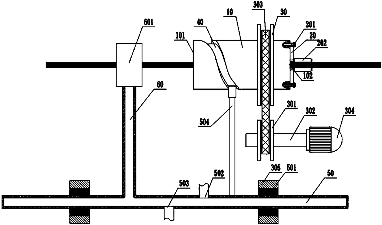 Graphite layer evenly-brushing device for high-voltage cable