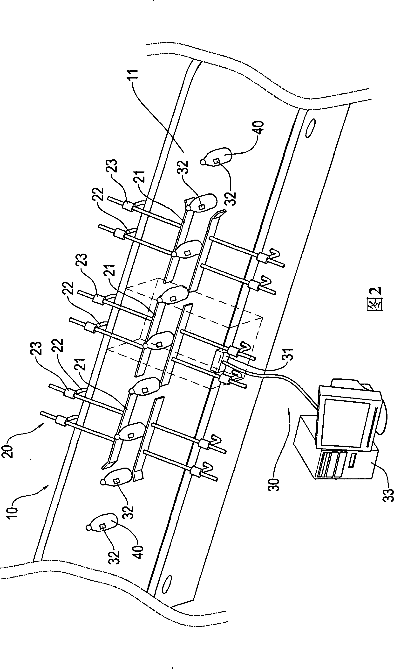 Testing device of electronic label and its method
