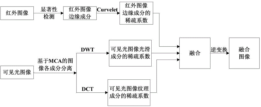 Image fusion method based on multi-morphological sparse representation