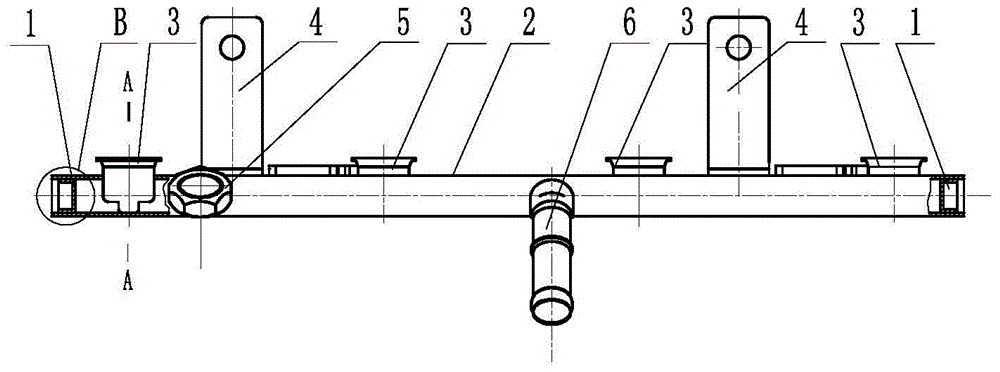 A gas injector gas rail