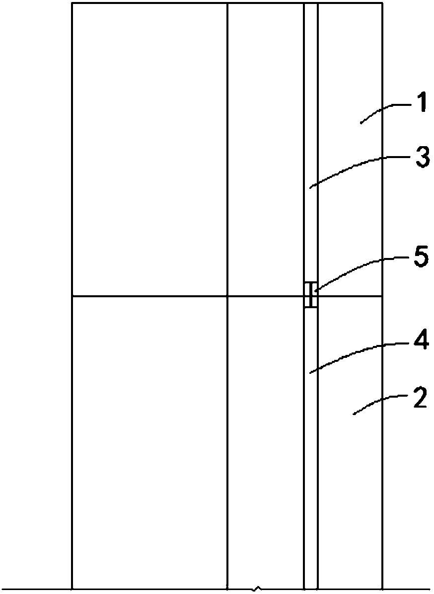 Multi-section reinforcement cage floor wall inclinometer pipe connection device and installation method