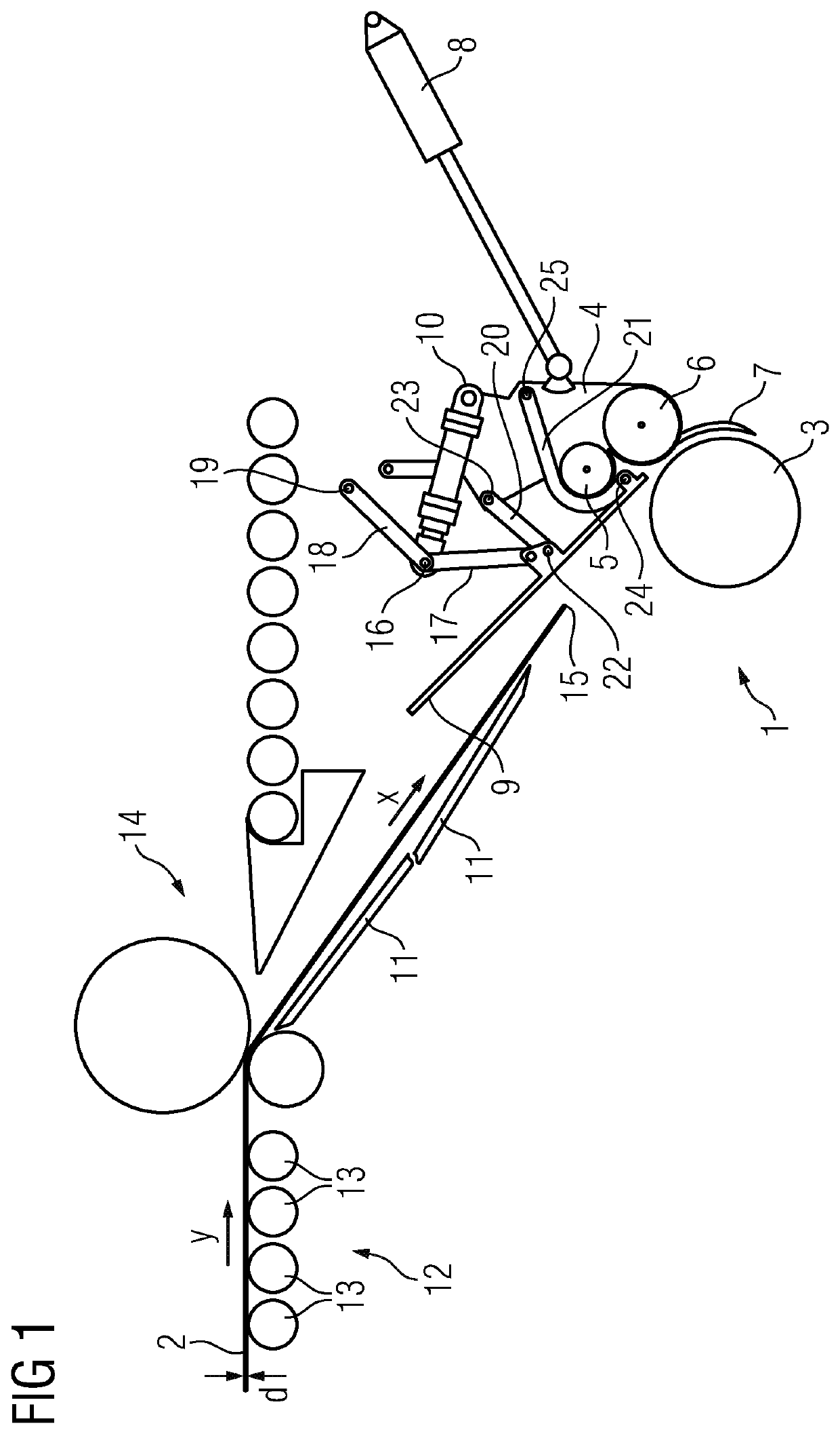 Coiling device for a large range of metal strip thicknesses