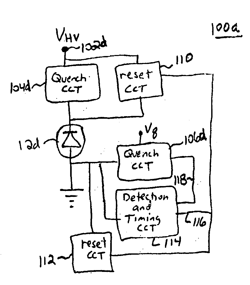 Double quench circuit for an avalanche current device
