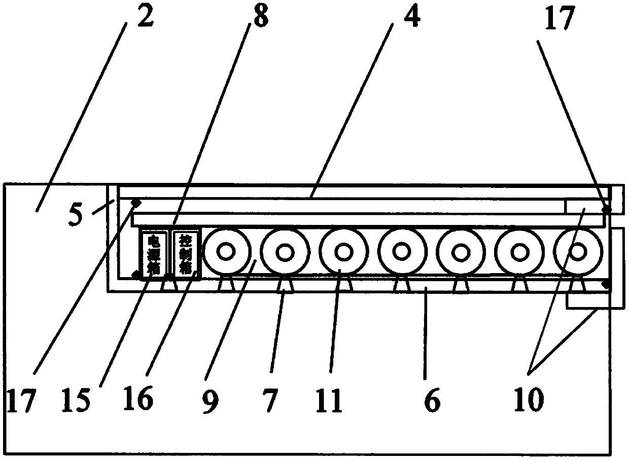 Evacuation platform terminal and station platform gangway foot plate device for rail traffic elevated line