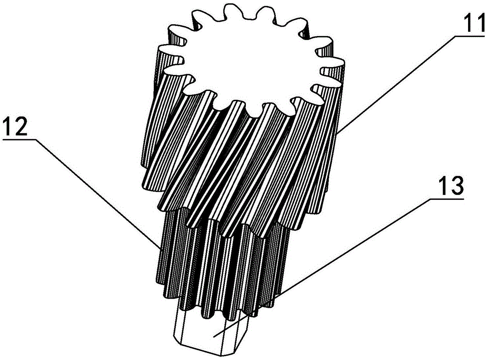 Mold and method for machining multi-section part with spiral tooth structure