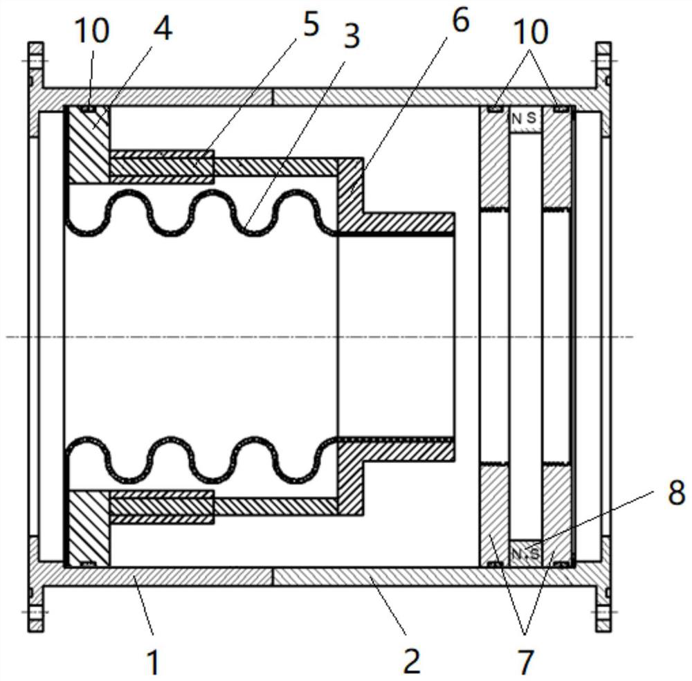 A low-impact space-joint electromagnetic sealing device