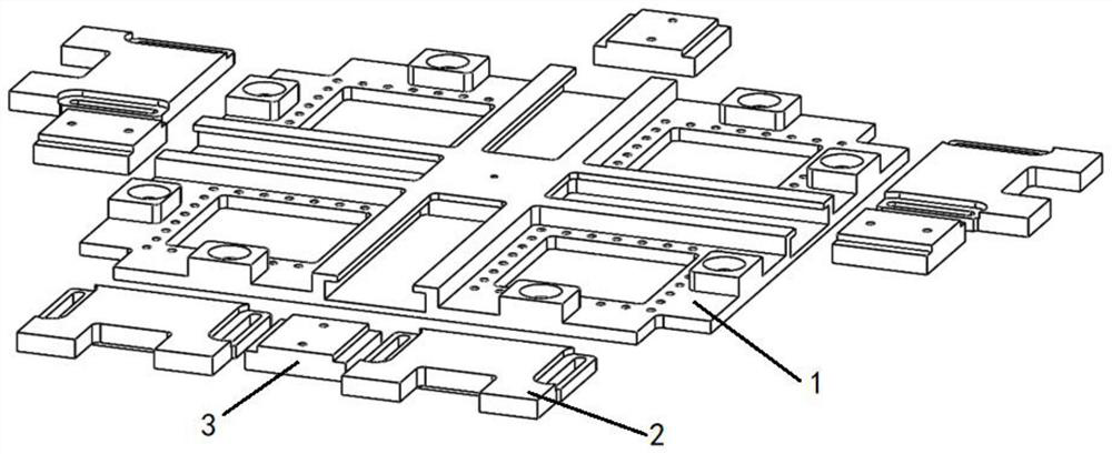 A two-dimensional centroid trimming device for a cube star