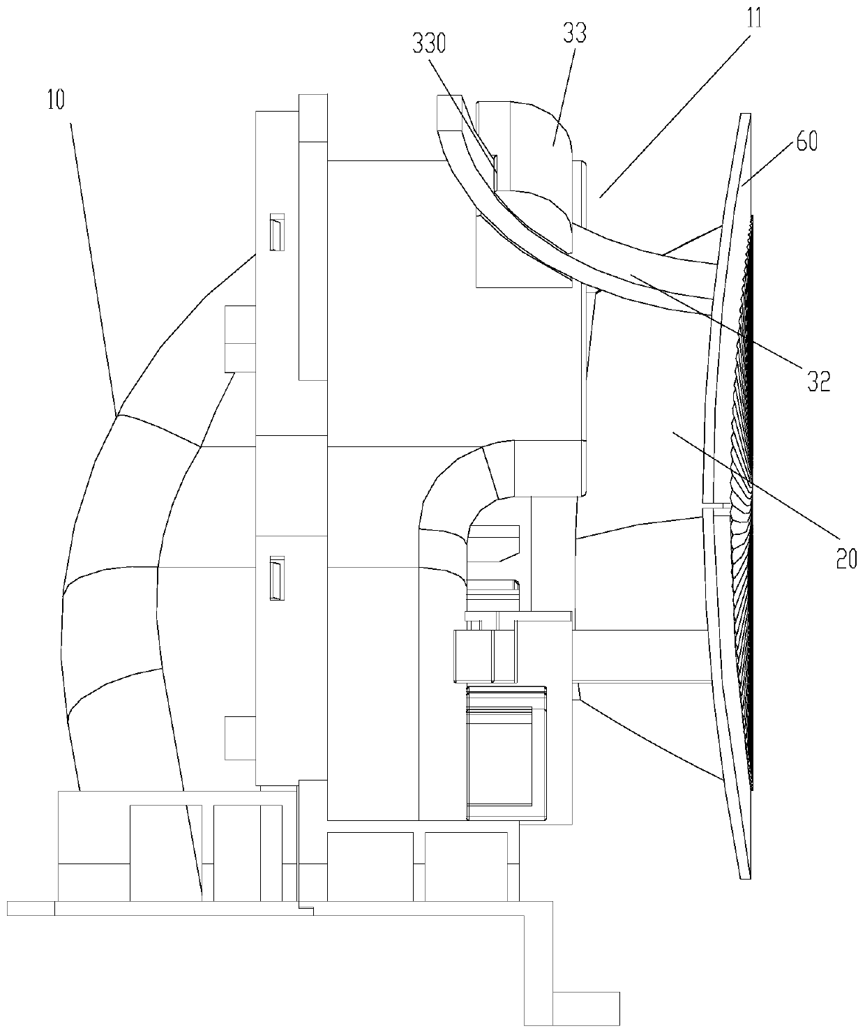 Air outlet structure, fresh air device and air conditioner indoor unit