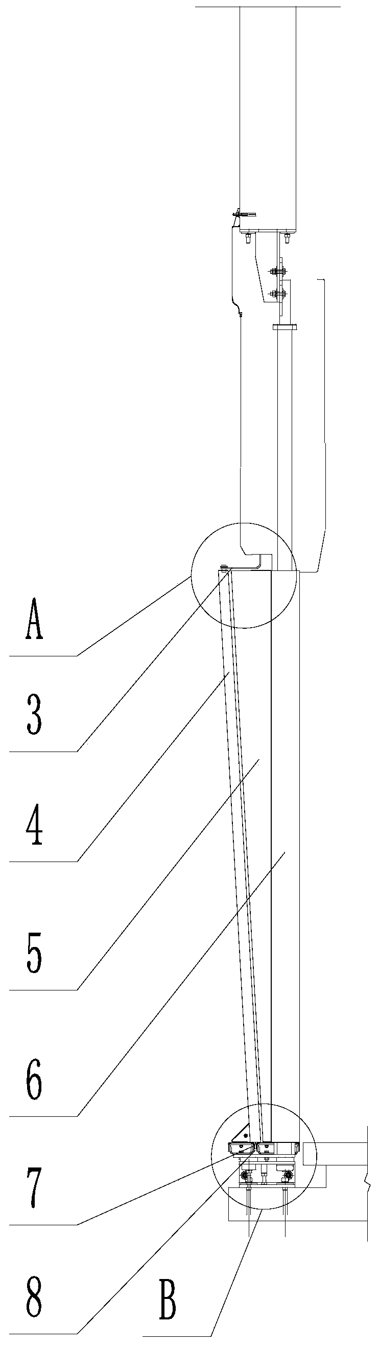 Inclined high platform door