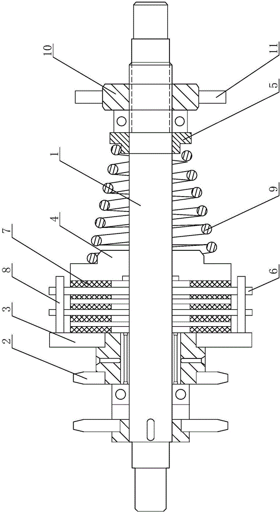 Slipping device for tube type stranding machine take-up mechanism