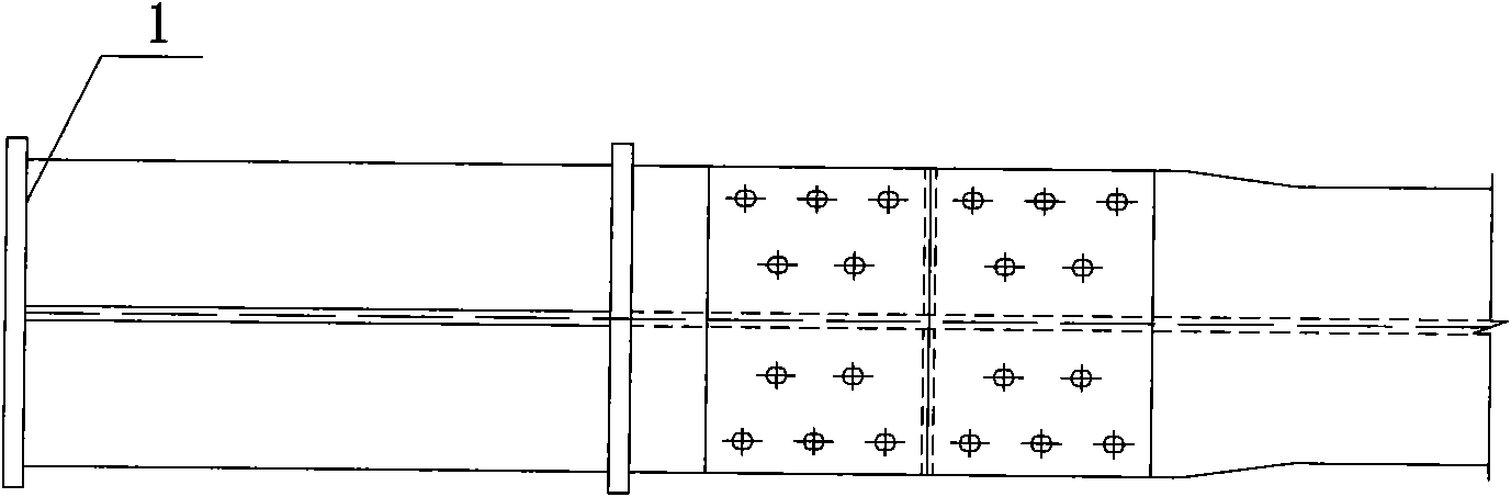 Steel structure beam-column slotted hole rotating type high-strength bolt connection ductility joint
