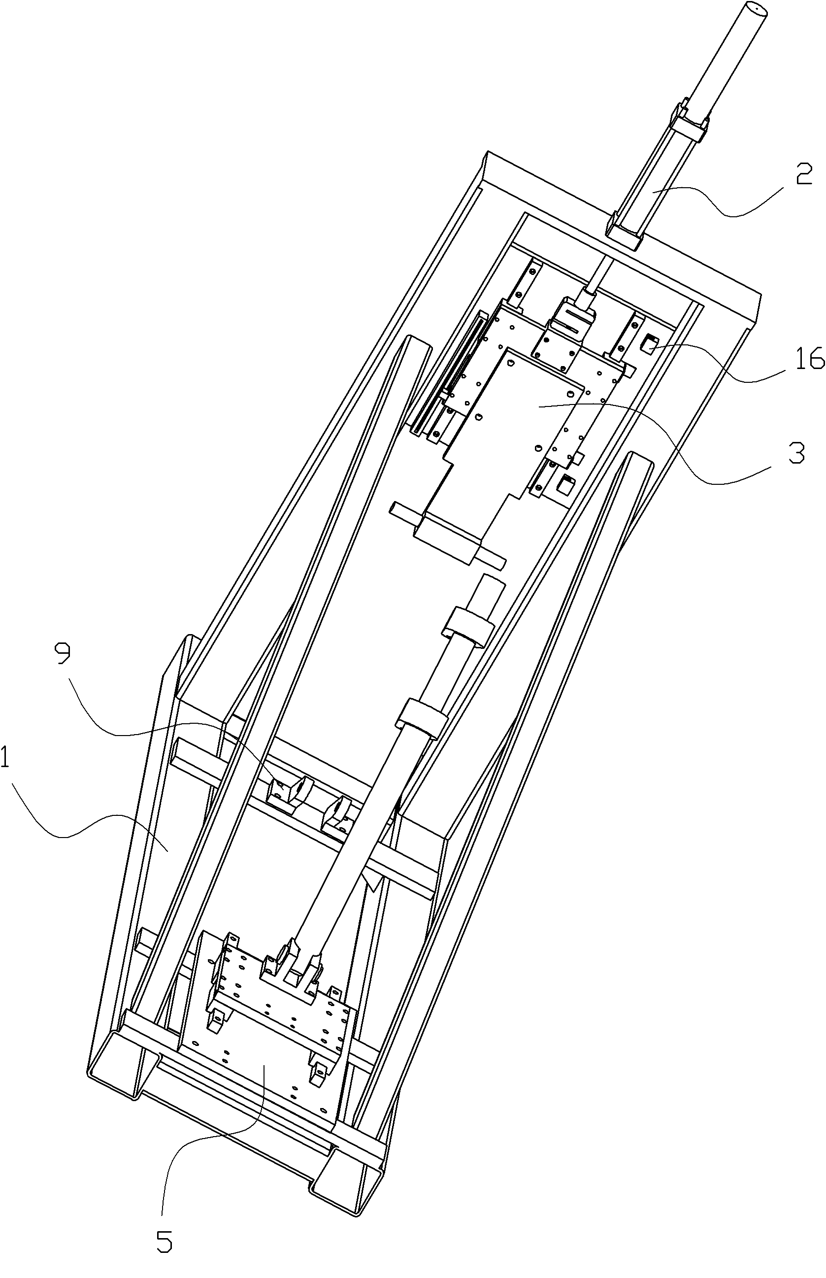 Device for testing vertical rigidity performance of motorcycle frame