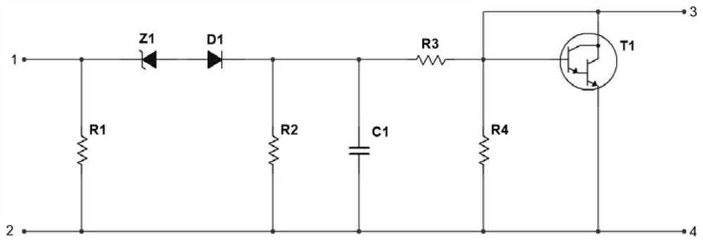 Overvoltage action monitoring and warning circuit in direct-current power supply system