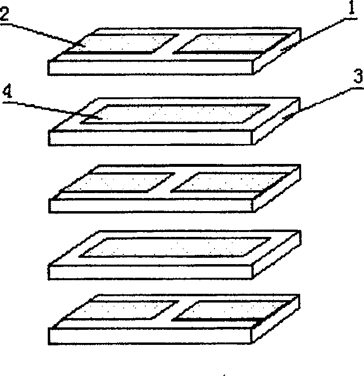 Multiple layered sheet structured ceramic capacitor for middle and high voltages