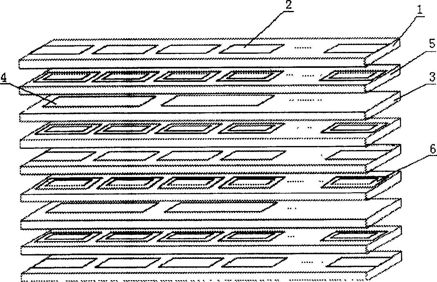 Multiple layered sheet structured ceramic capacitor for middle and high voltages