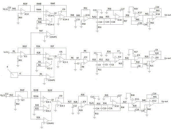 Rectifier three-way servo control microcircuit