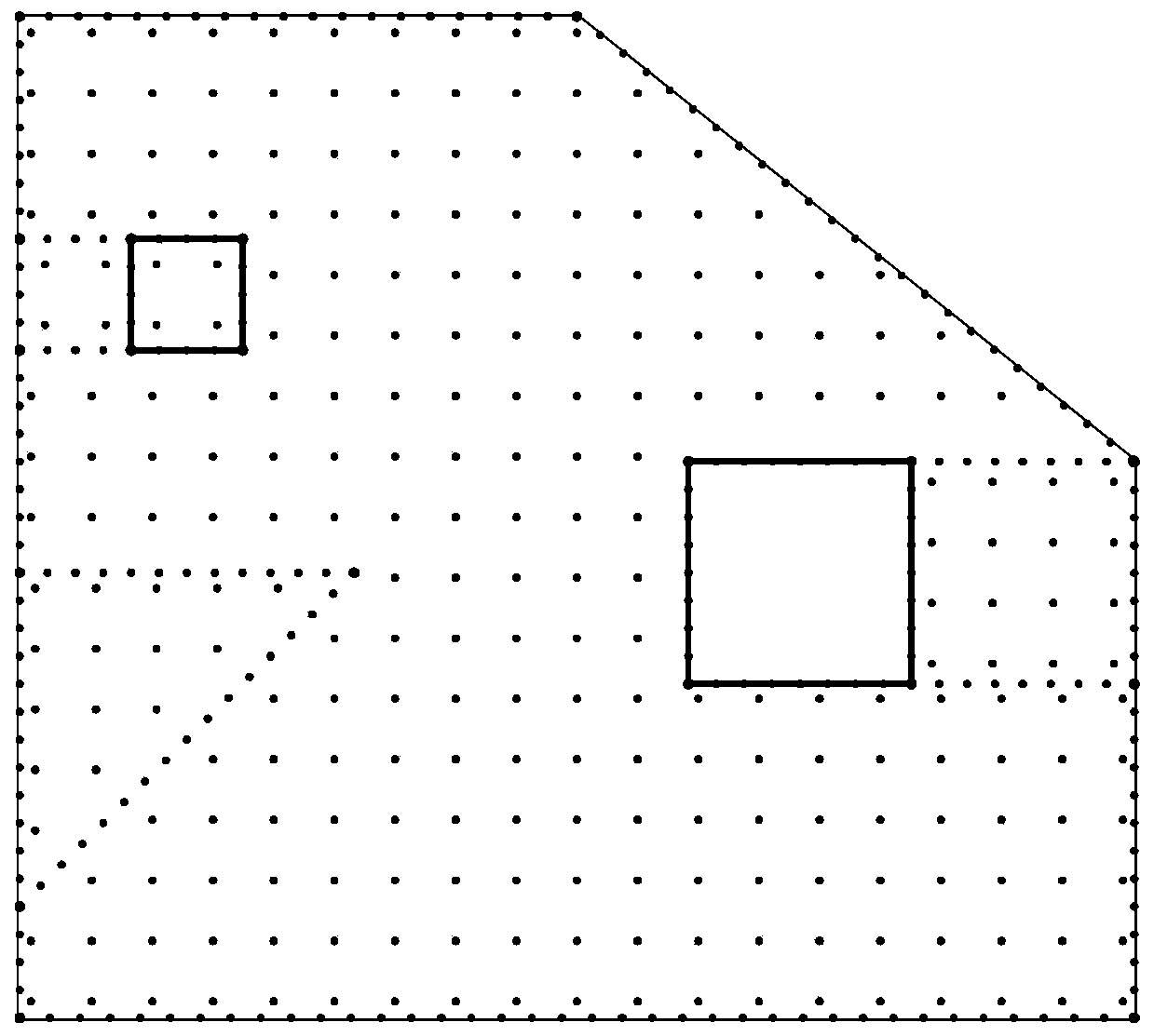 Method and system for acquiring ultimate bearing capacity and failure mode of special-shaped structural slab