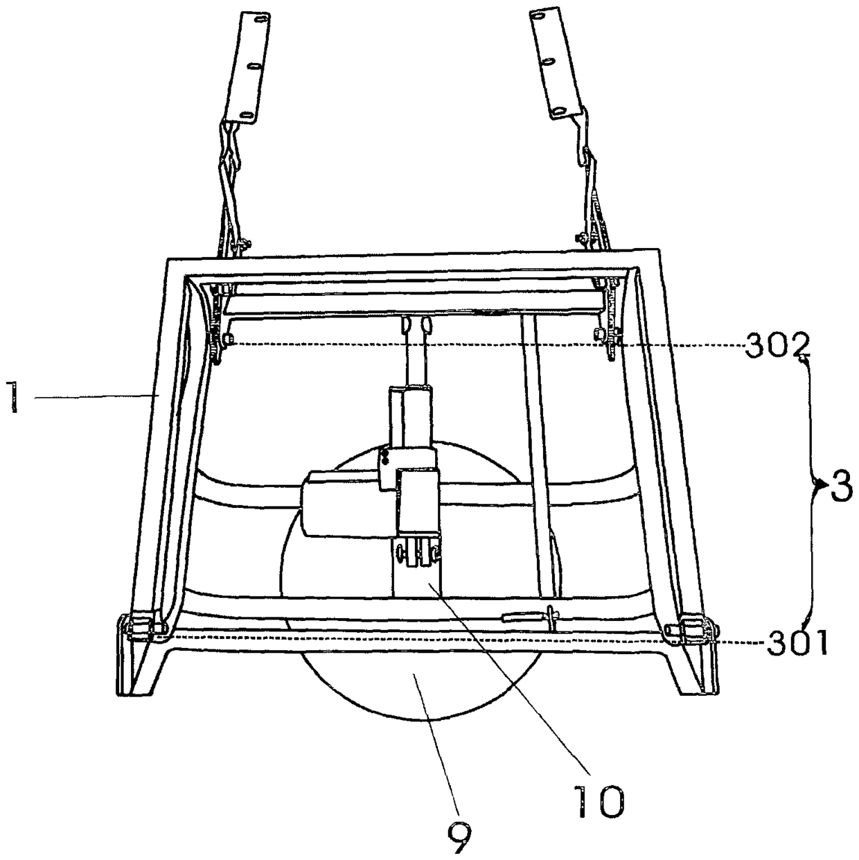 A multi-functional leisure sofa frame with two-in-one integral structure