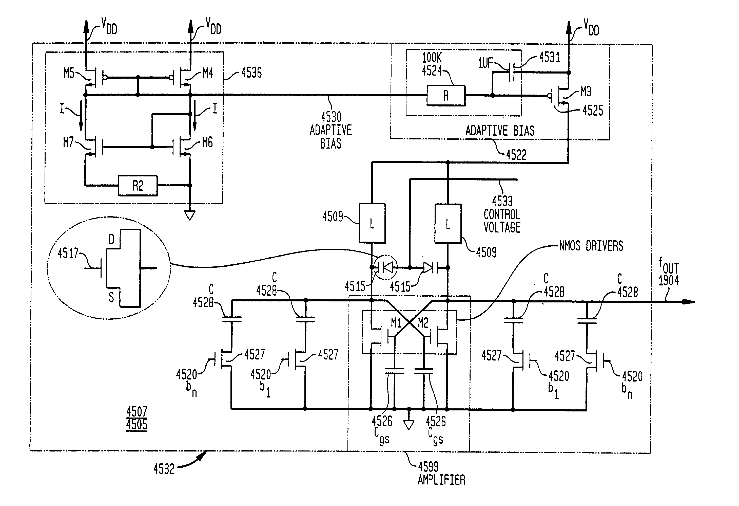 Integrated VCO having an improved tuning range over process and temperature variations