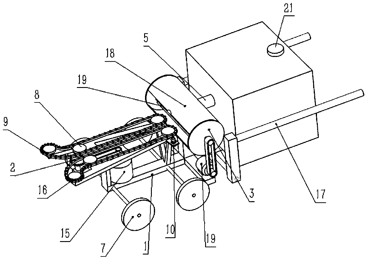 Single-line maize harvesting machine