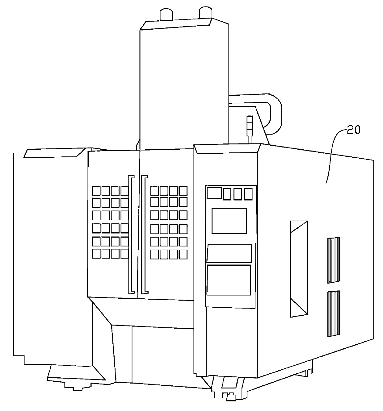 High-wall compact high-speed precision vertical machining center