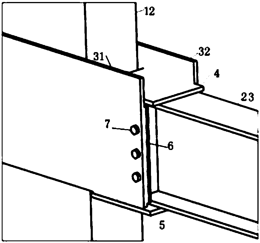 A multi-cavity concrete-filled steel tubular composite column support frame system for support insertion and installation