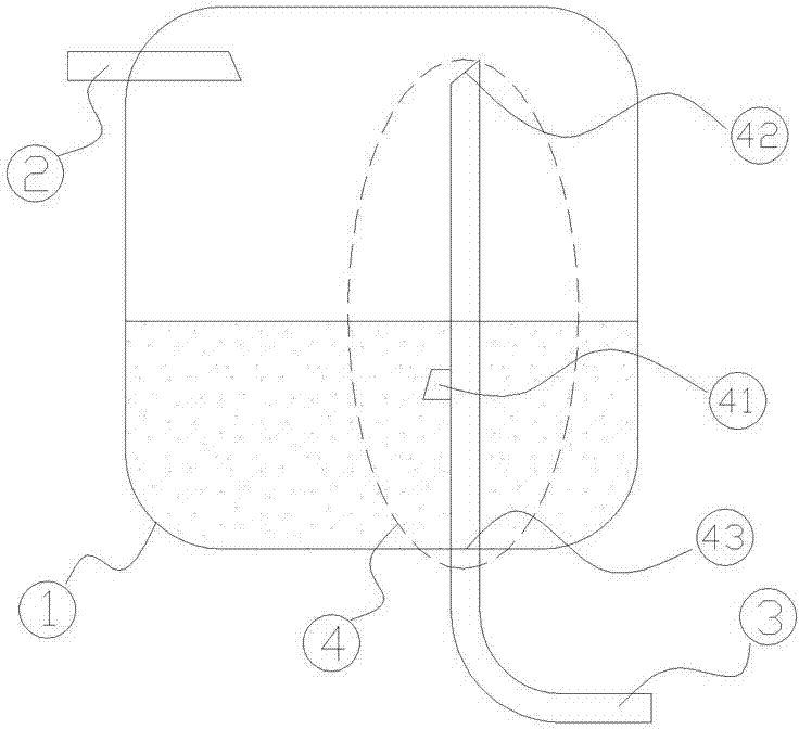 Two-phase flow liquid storage flow stabilizer