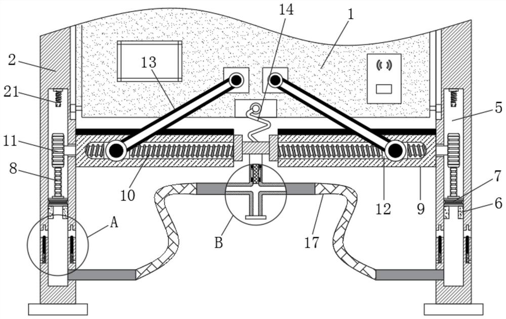 Automatic lifting type power distribution cabinet capable of preventing water logging