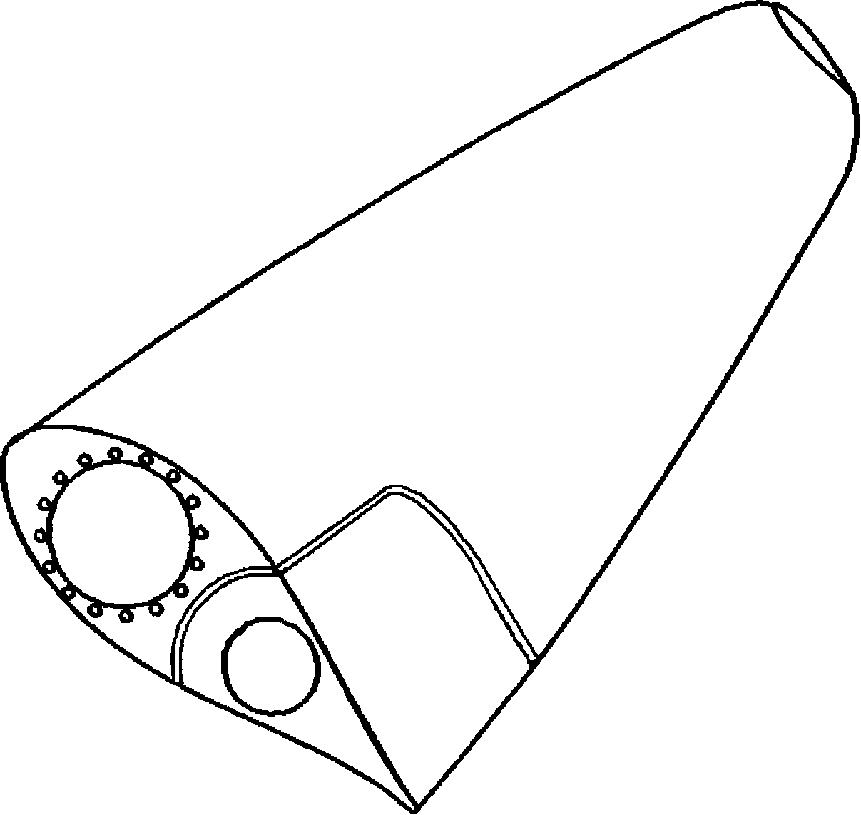 Root adjustable horizontal shaft wind-power blade