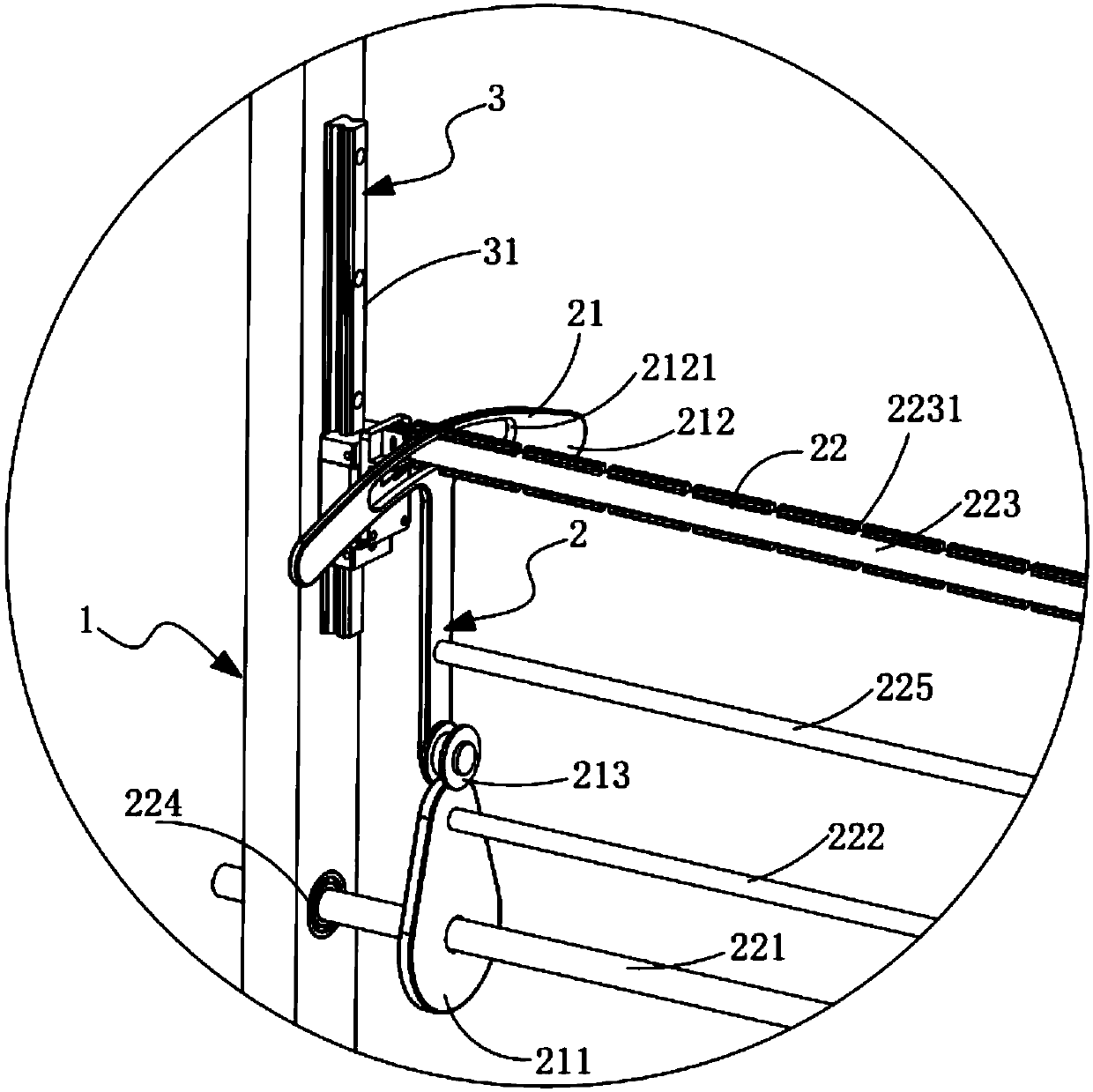 A fast rotating and swinging impurity removal mechanism