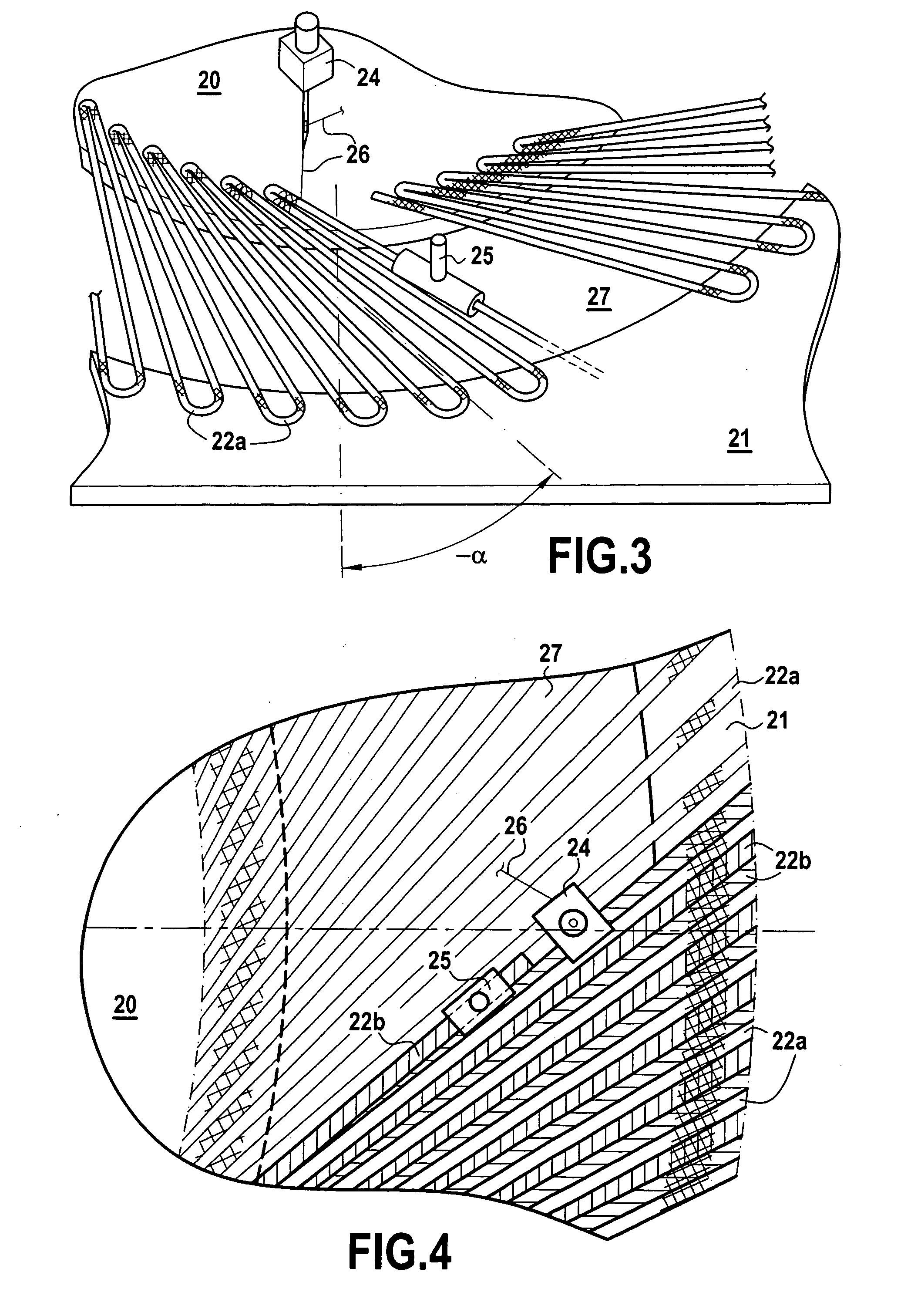 Method of making a unit comprising a casing and diverging portion