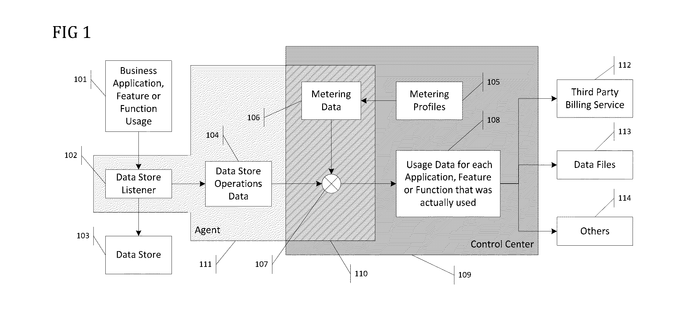 System and Method for Software Application Usage Metering Using Data Store