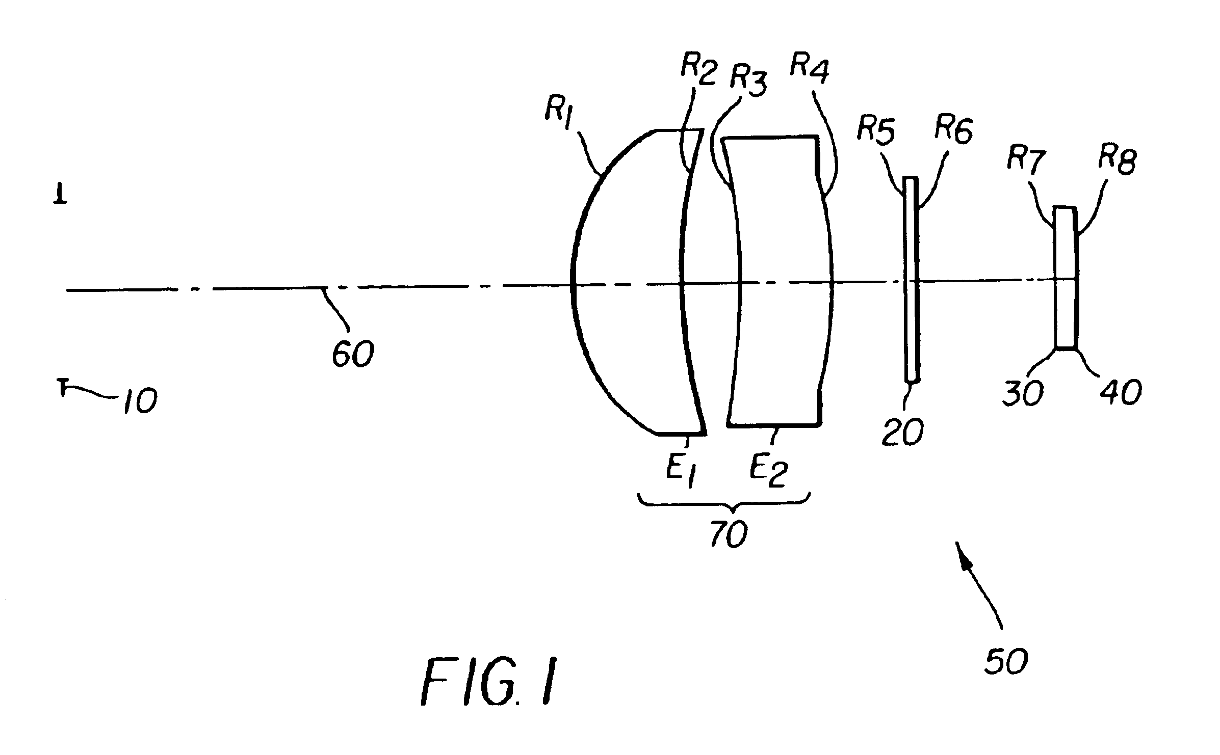 Optical magnifier suitable for use with a microdisplay device