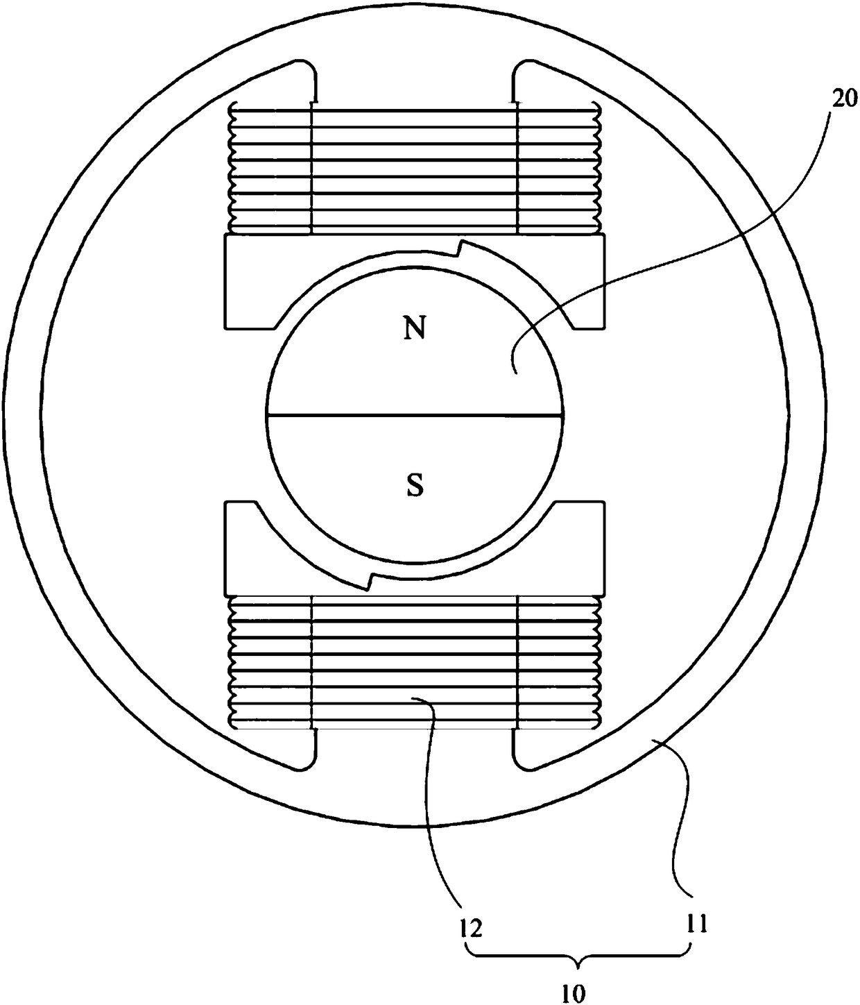 Single-phase permanent magnet alternating current motor